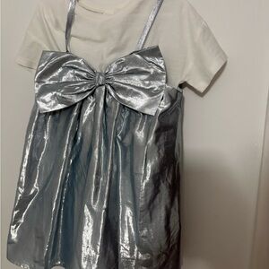 Next Silver and White Camisole with Bow